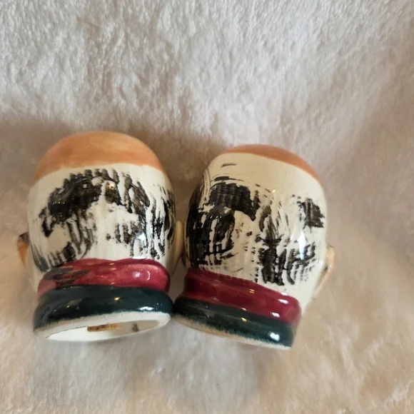 VTG OLD MAN HEADS BALD WITH BEARDS SALT & PEPPER SHAKERS - JAPAN - Picture 4 of 8